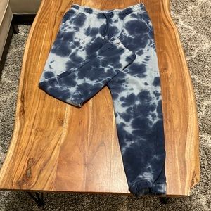 NAVY BLUE TIE DYE SWEATPANTS